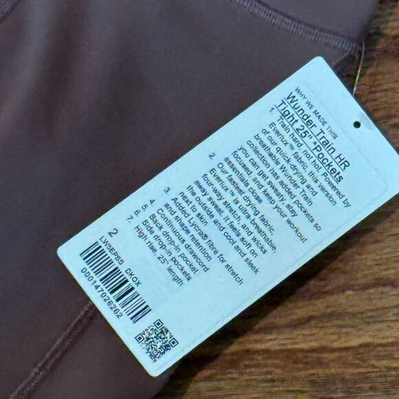 NWT Lululemon Wunder Train High-Rise Tight w Pockets 25" Dark Oxide Brown sz 2 - Picture 2 of 6